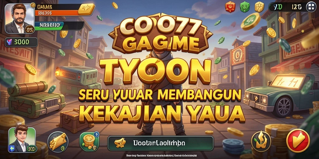 Gameplay COO77 menunjukkan berbagai bisnis yang dikelola pemain.