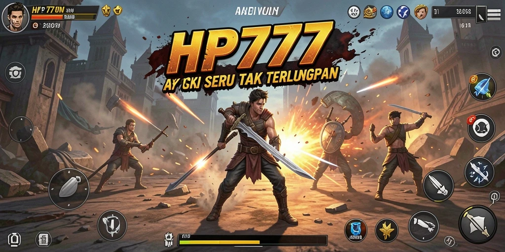 Tampilan gameplay mendebarkan dari HP777 yang penuh aksi.