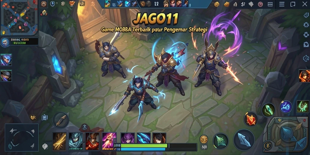 Tangkapan layar utama dari gameplay JAGO11 yang penuh aksi dan strategi.