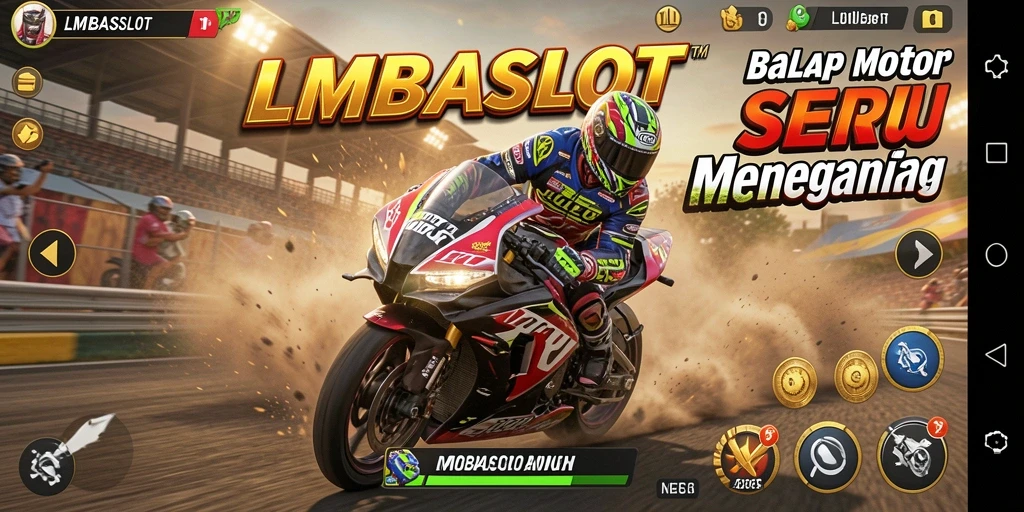Tampilan gameplay intens dari balapan motor yang menegangkan.