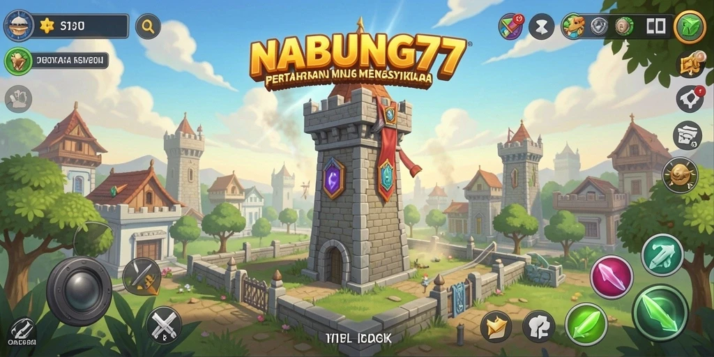 Gameplay menara pertahanan yang mendebarkan di NABUNG77.