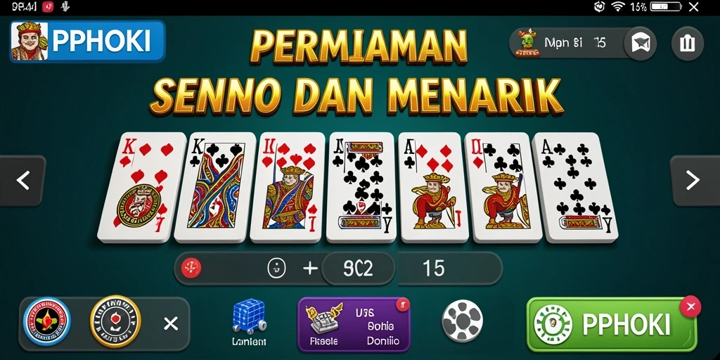 Tampilan gameplay Domino PPHOKI yang seru dan mendebarkan.