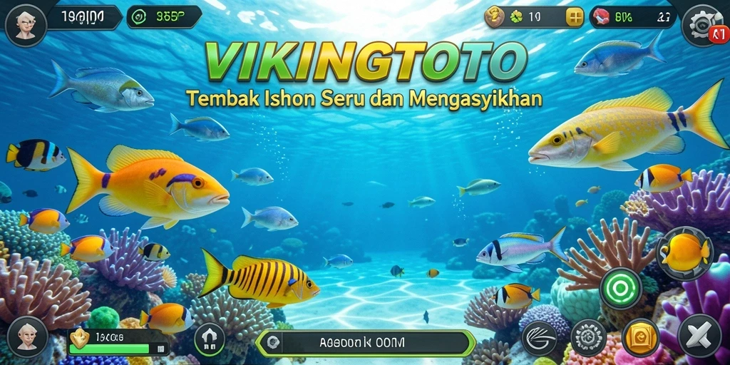 Tangkapan layar gameplay VIKINGTOTO menampilkan aksi seru menembak ikan.
