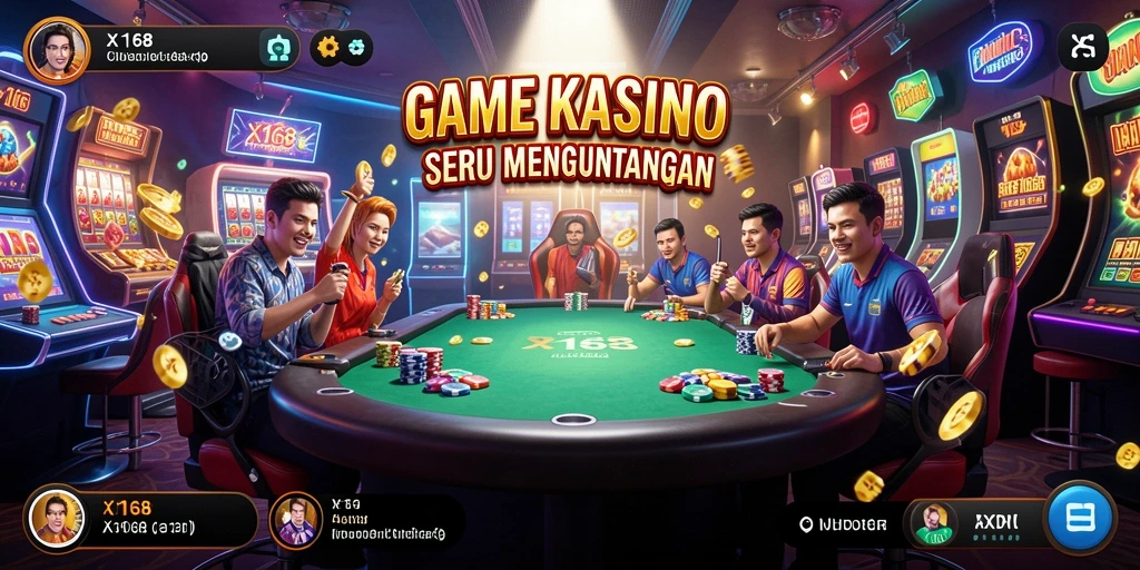 Tangkapan layar gameplay X168 menampilkan keseruan permainan Kasino yang menarik.